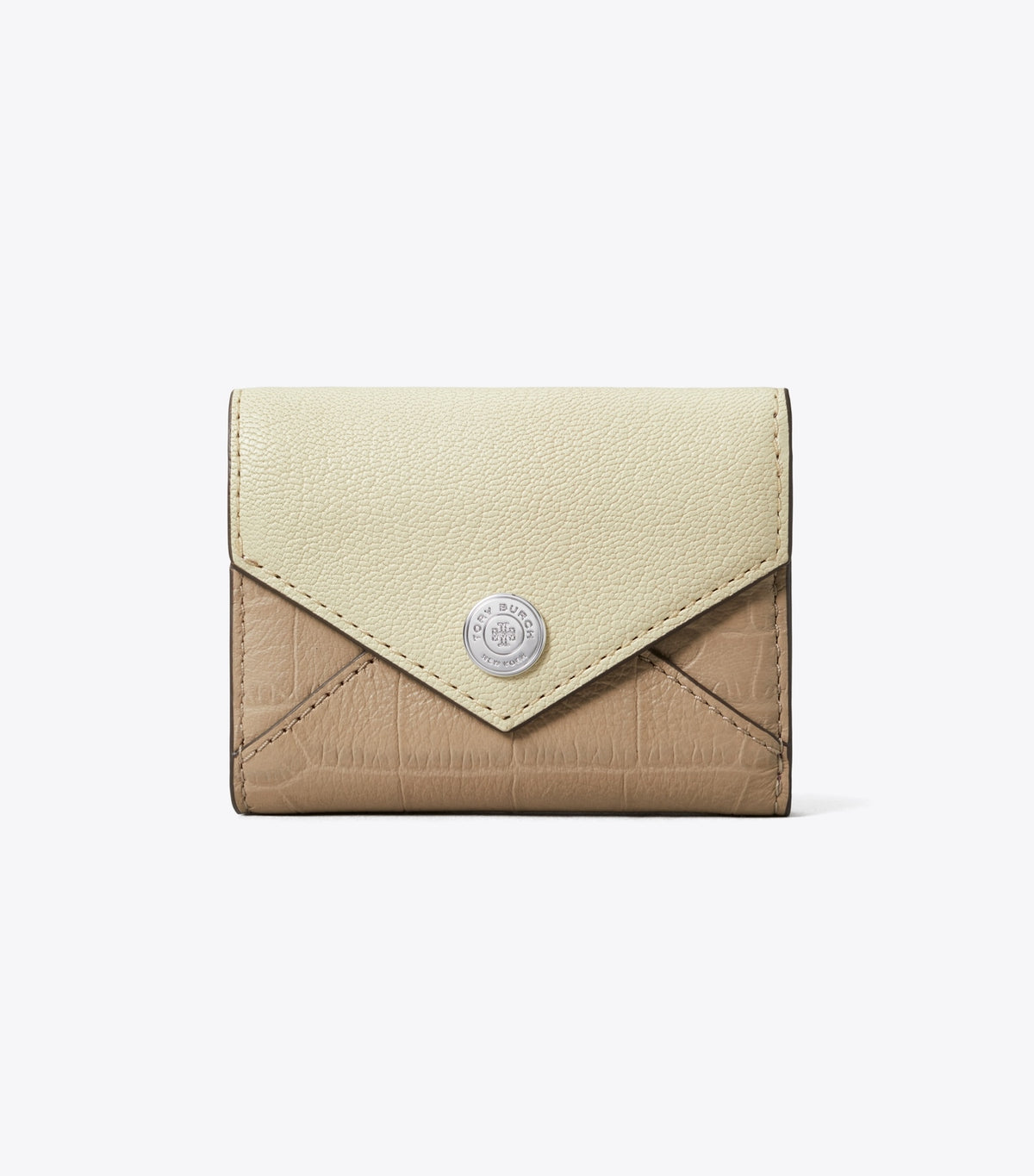 Small Colorblock Envelope Wallet - Soft Custard Multi | Tory Burch Latest