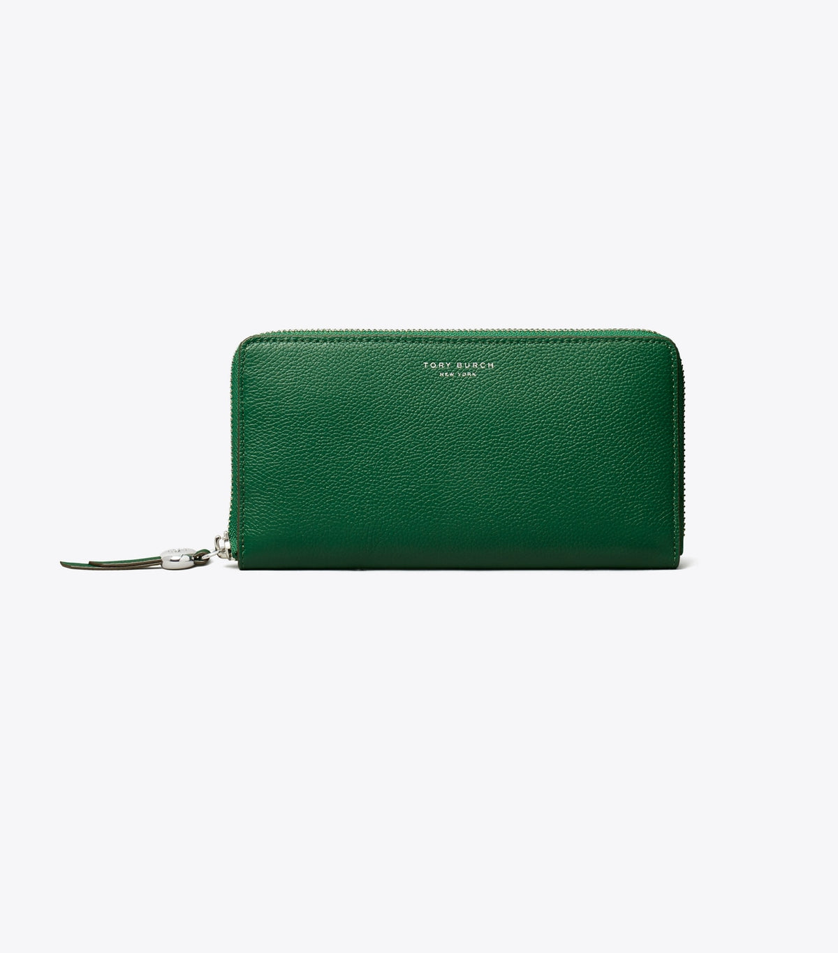 Leather Zip Continental Wallet - Dark Kale | Tory Burch Special Offer