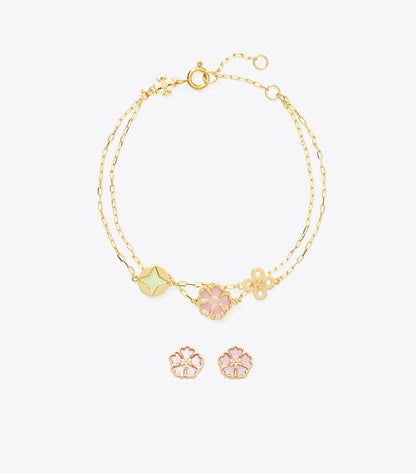 Forget Me Not Bracelet and Earrings Gift Set - Tory Gold / Multi | Tory Burch Top Pick