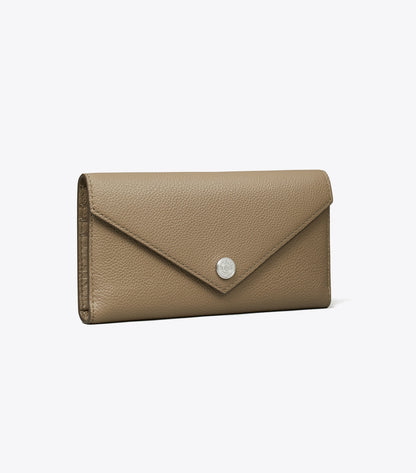 Pebble Envelope Long Wallet - Wild Mushroom | Tory Burch Sale