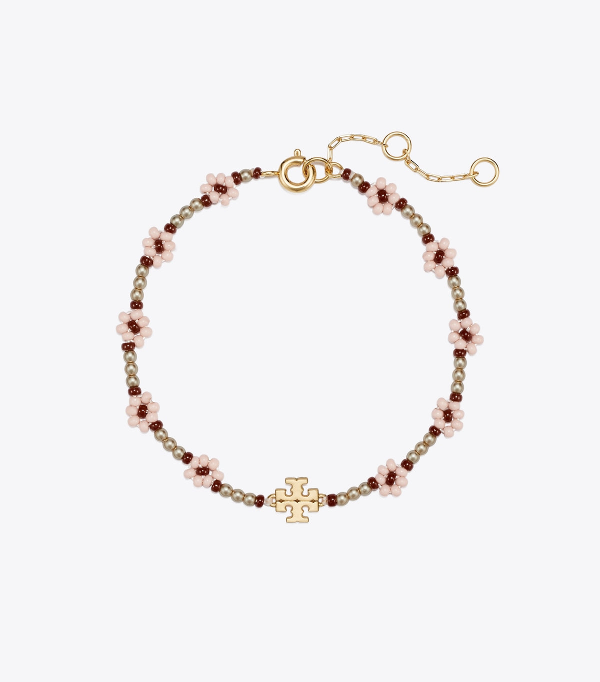 Curiosity Beaded Flower Bracelet - Light Pink | Tory Burch Recommended