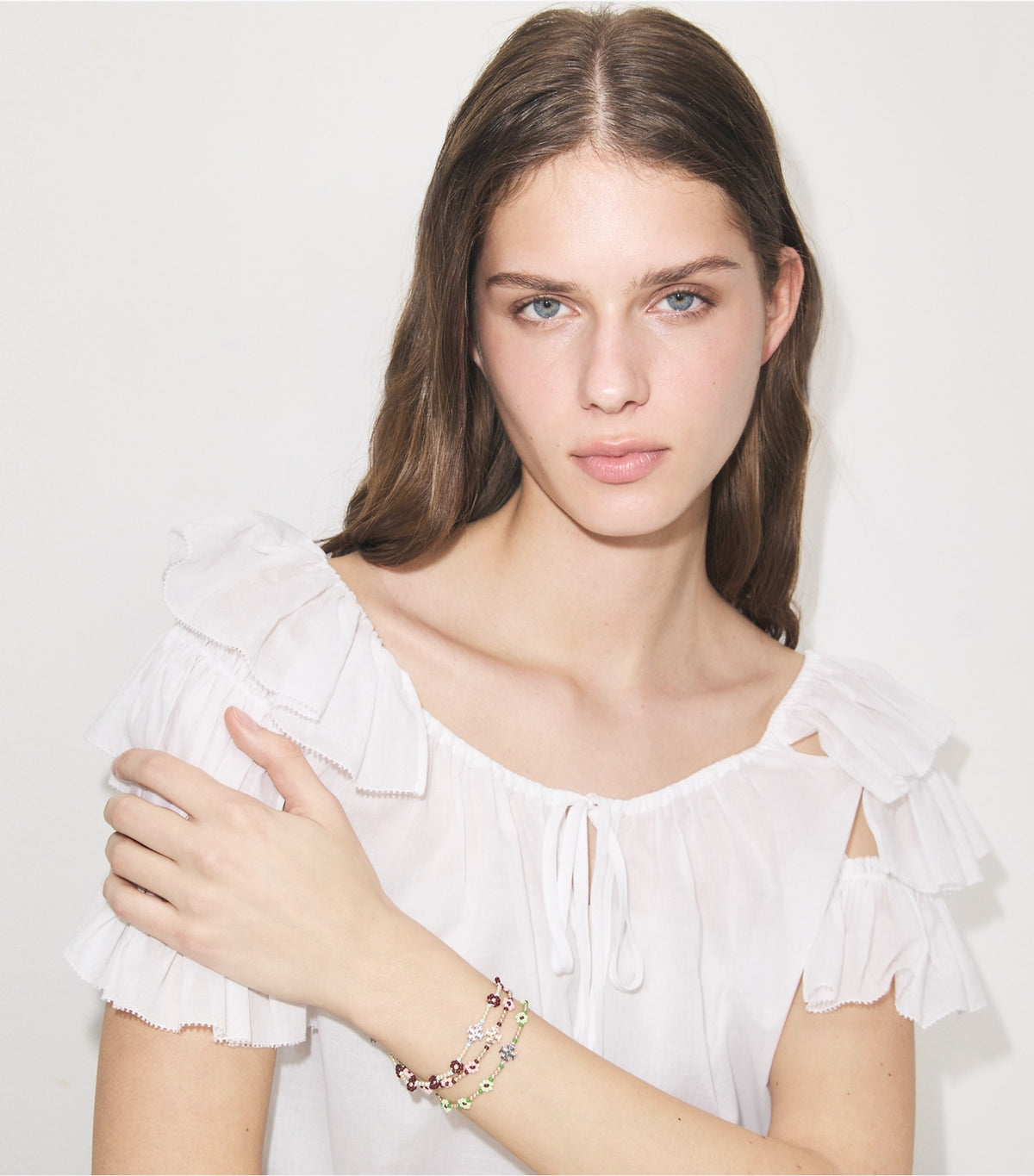 Curiosity Beaded Flower Bracelet - Light Pink | Tory Burch Recommended