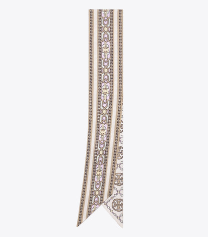 T Monogram Deco Ribbon Tie - Cream Deco T Monogram | Tory Burch Smart Buy