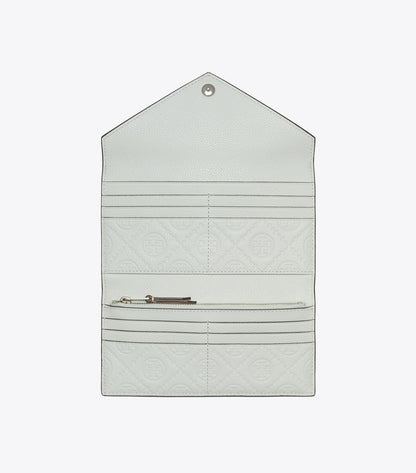 Pebble Envelope Long Wallet - Light Titanium | Tory Burch Value
