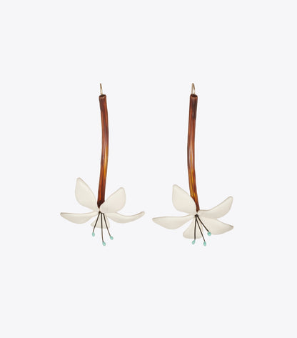 Flower Earrings - Tortoise | Tory Burch Latest