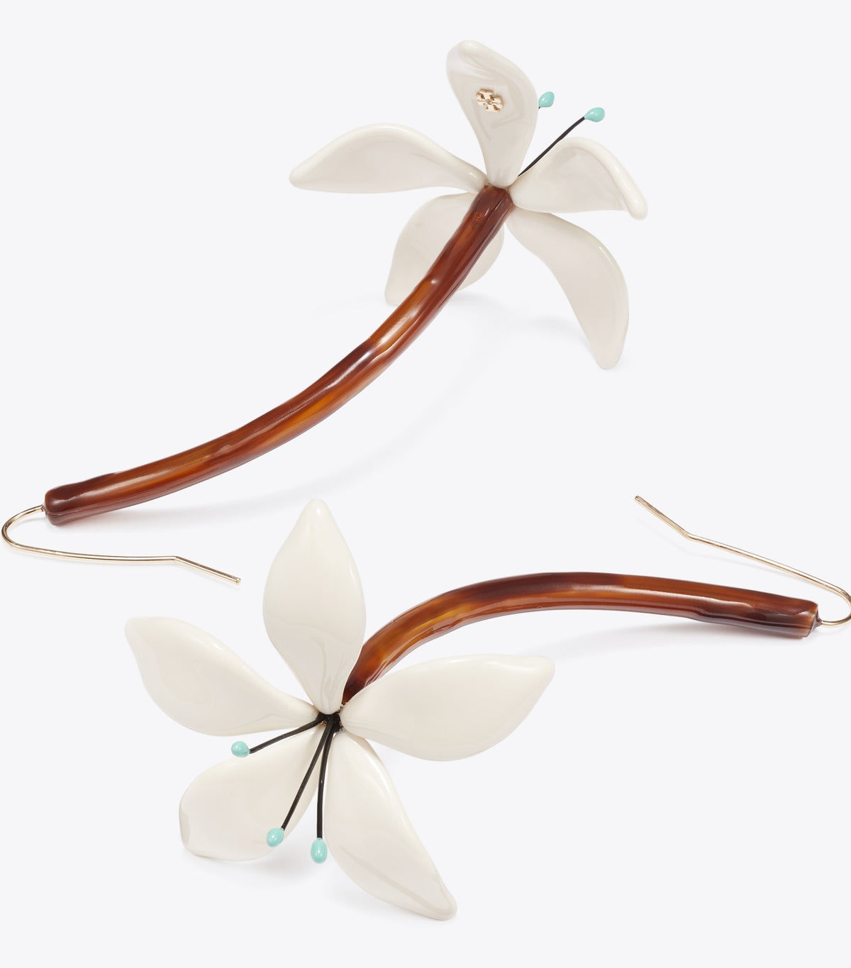 Flower Earrings - Tortoise | Tory Burch Latest