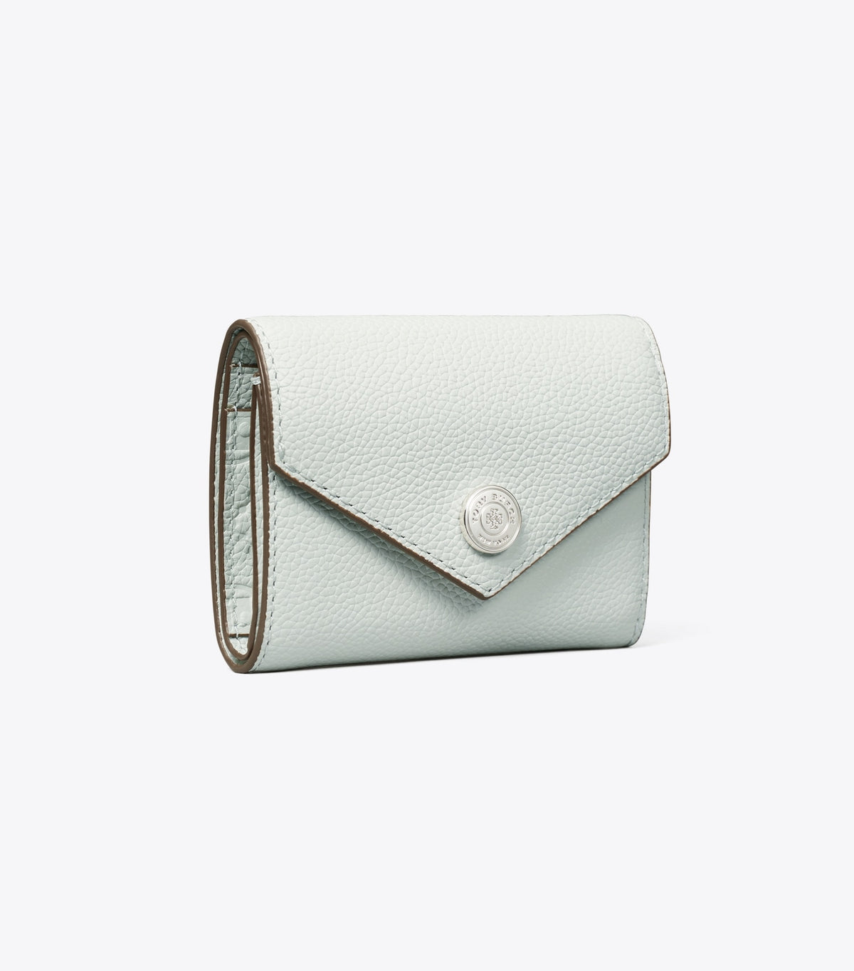 Small Pebble Envelope Wallet - Light Titanium | Tory Burch Latest