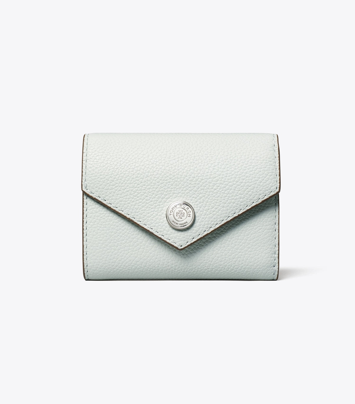 Small Pebble Envelope Wallet - Light Titanium | Tory Burch Latest