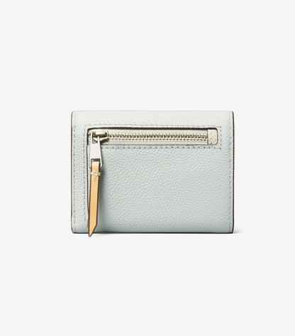 Small Pebble Envelope Wallet - Light Titanium | Tory Burch Latest