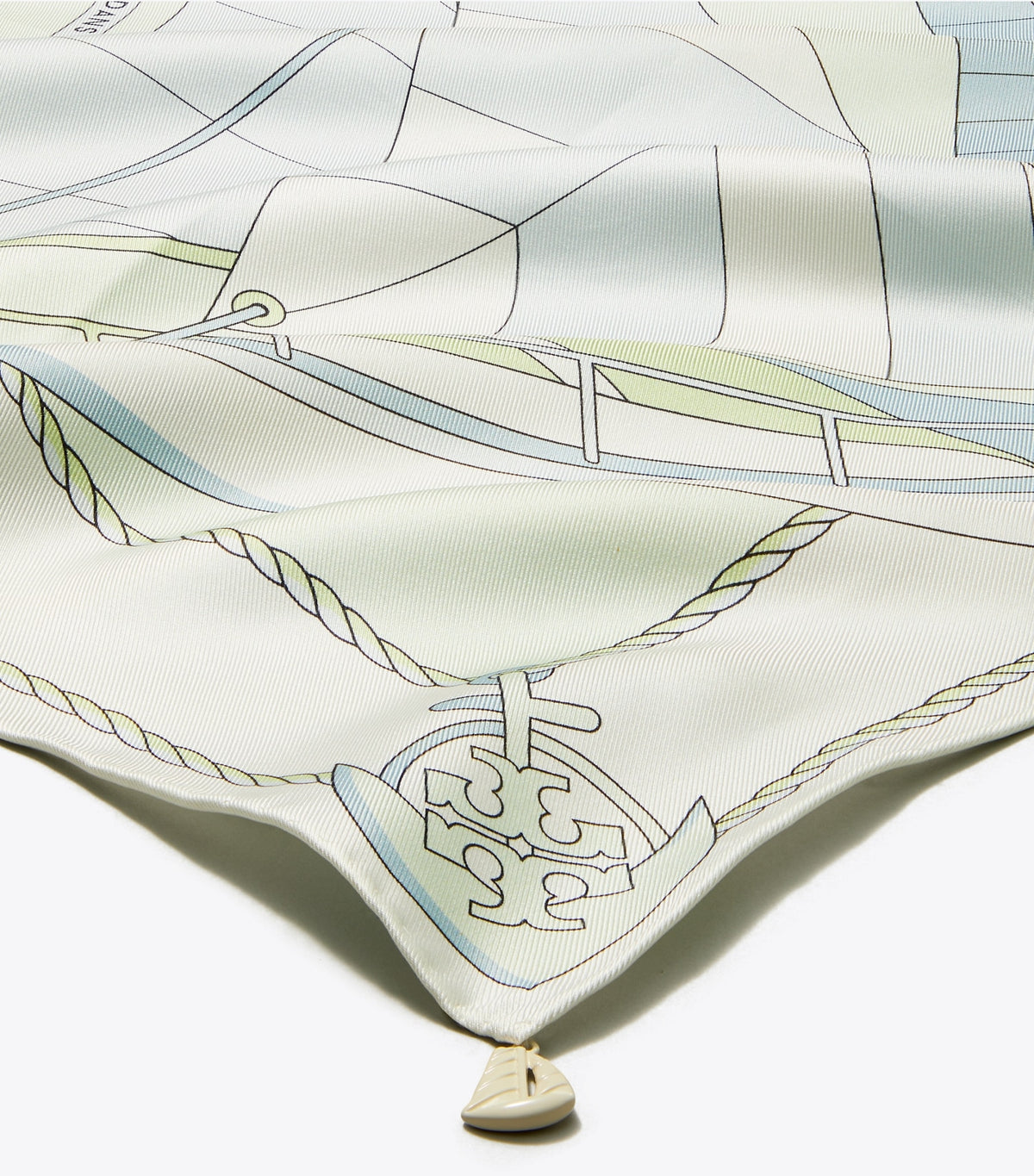 Sailboat Spiral Silk Square Scarf - Mint | Tory Burch Hot Sale
