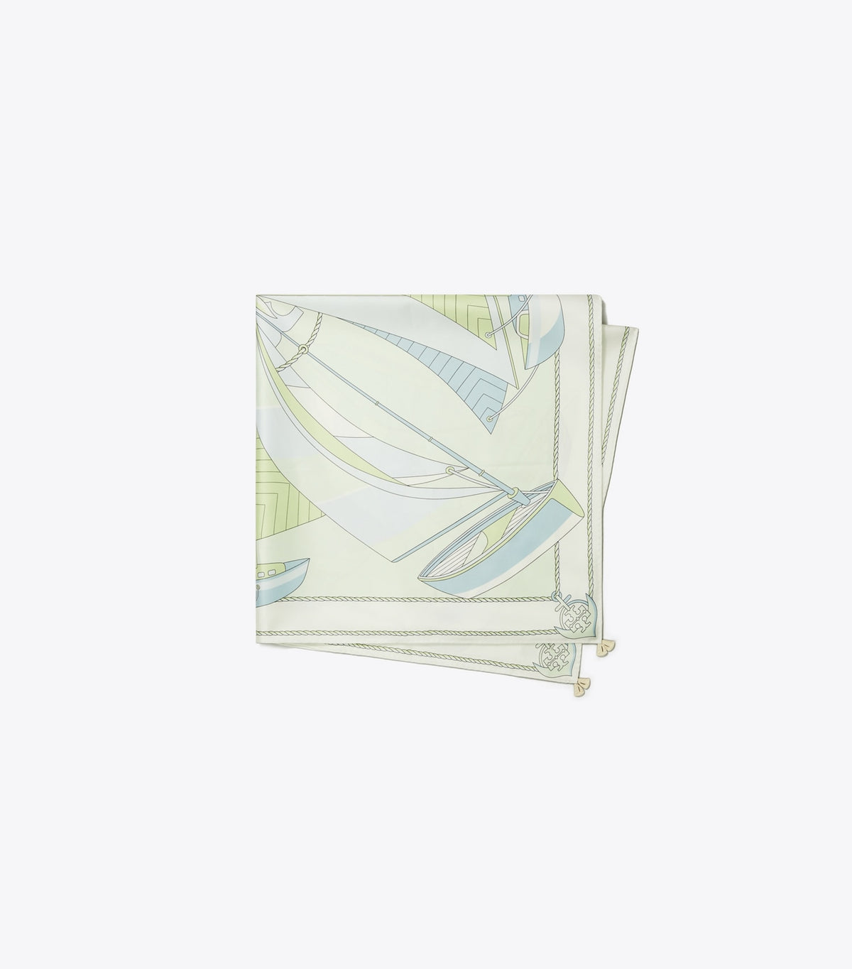 Sailboat Spiral Silk Square Scarf - Mint | Tory Burch Hot Sale