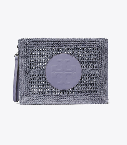 Ella Hand-Crocheted Pouch - Gray | Tory Burch Special Offer