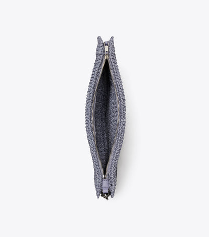 Ella Hand-Crocheted Pouch - Gray | Tory Burch Special Offer