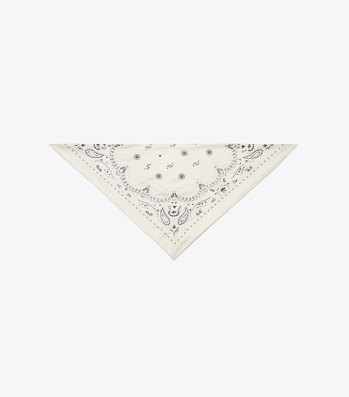 Beaded Bandana Triangle Scarf - Ivory | Tory Burch Quality