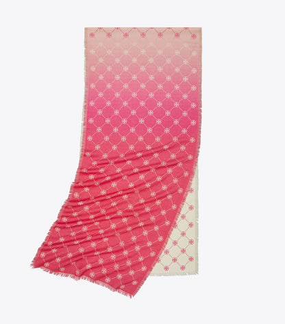 T Monogram Oblong Scarf - Pink | Tory Burch Popular