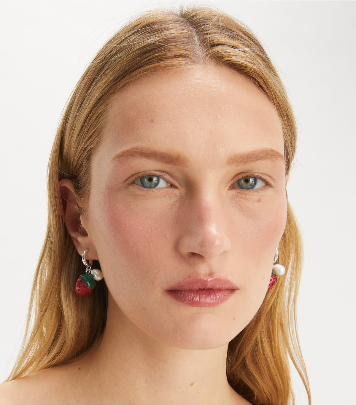 Curiosity Strawberry Earrings - Light Silver / Red / Pearl | Tory Burch Featured