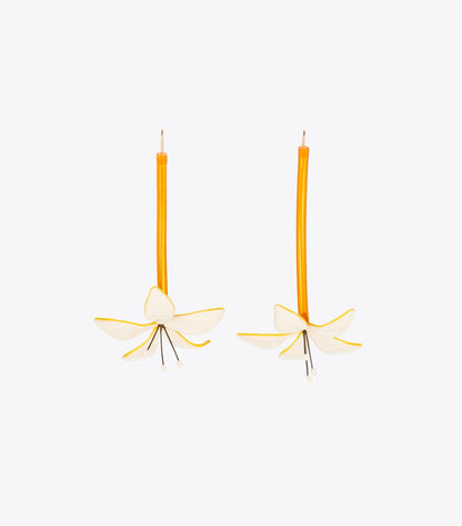 Curiosity Flower Earrings - White | Tory Burch Everyday