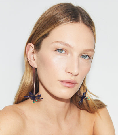 Curiosity Flower Earrings - White | Tory Burch Everyday