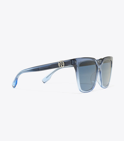 Miller Oversized Square Sunglasses - Navy Gradient/Dark Blue | Tory Burch Quality