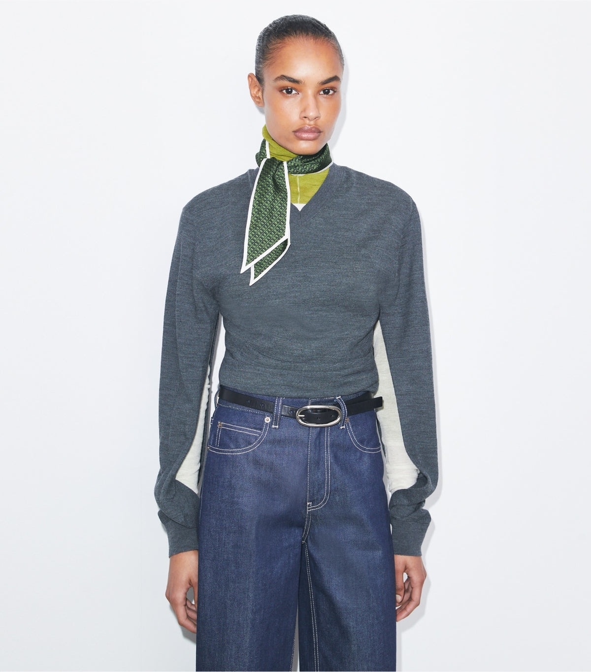 T Link Silk Ribbon Tie - Blue T Link | Tory Burch Trending