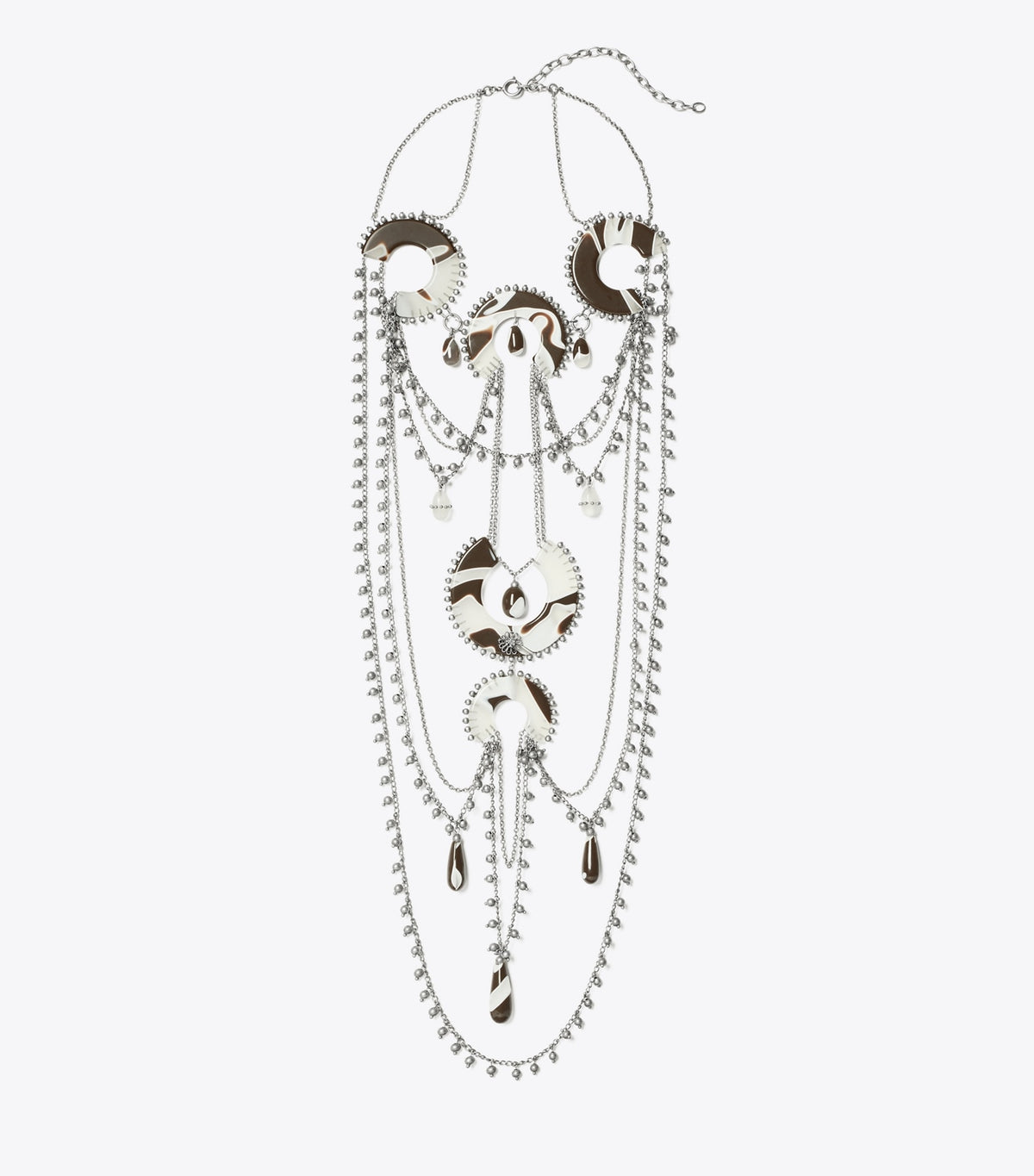 Bead And Resin Necklace - Antique Tory Silver / Multi | Tory Burch Great Value