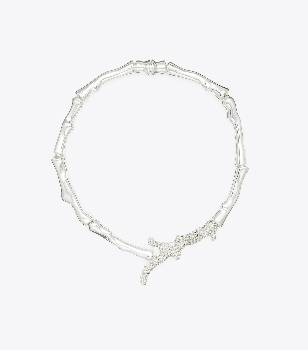 Curiosity Coral Necklace - Light Silver / Crystal | Tory Burch Popular