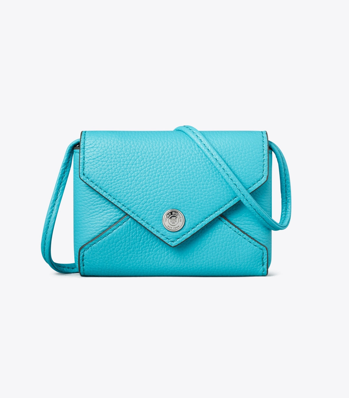 Card Case Lanyard - Soft Turquoise | Tory Burch Great Value