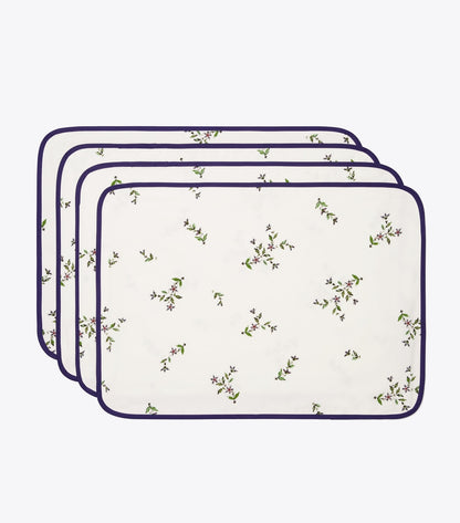 Jolie Fleur Placemat, Set of 4 - New Ivory | Tory Burch Signature