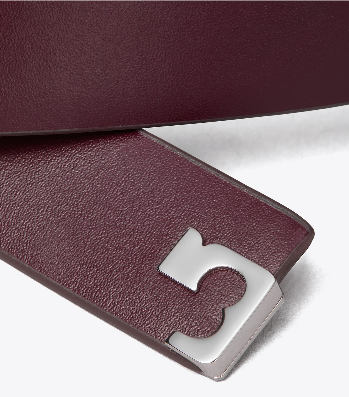 Gigi Belt - Dark Carmine / Silver | Tory Burch Latest