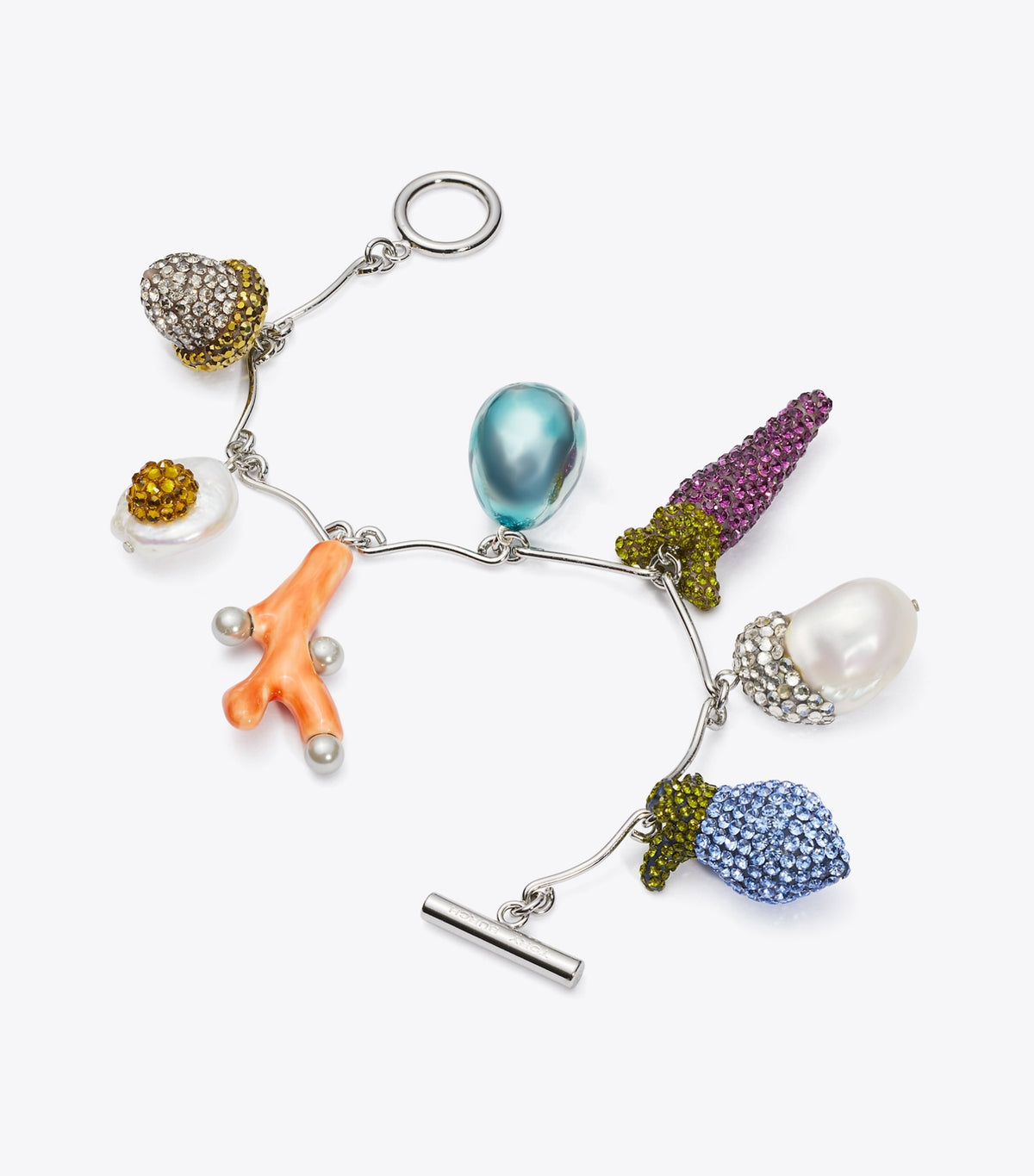 Curiosity Vegetable Charm Bracelet - Tory Silver / Multi | Tory Burch Top Pick