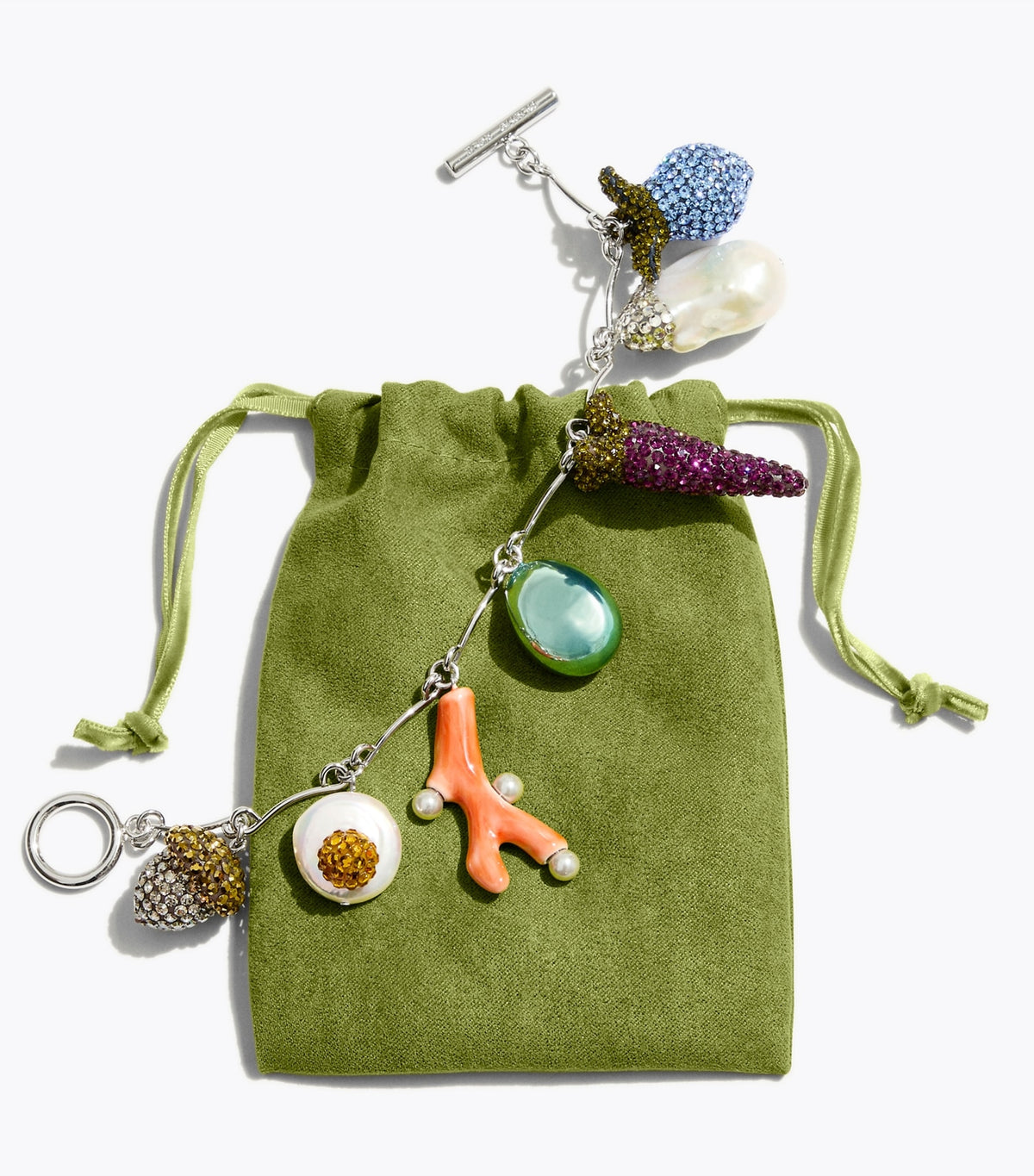 Curiosity Vegetable Charm Bracelet - Tory Silver / Multi | Tory Burch Top Pick