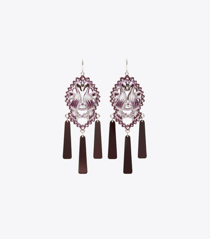 Bird Earrings - Tory Silver / Purple | Tory Burch Essential