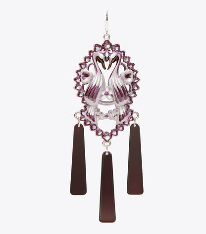 Bird Earrings - Tory Silver / Purple | Tory Burch Essential