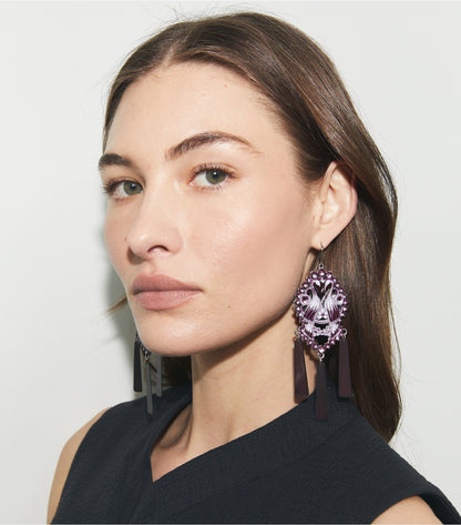 Bird Earrings - Tory Silver / Purple | Tory Burch Essential