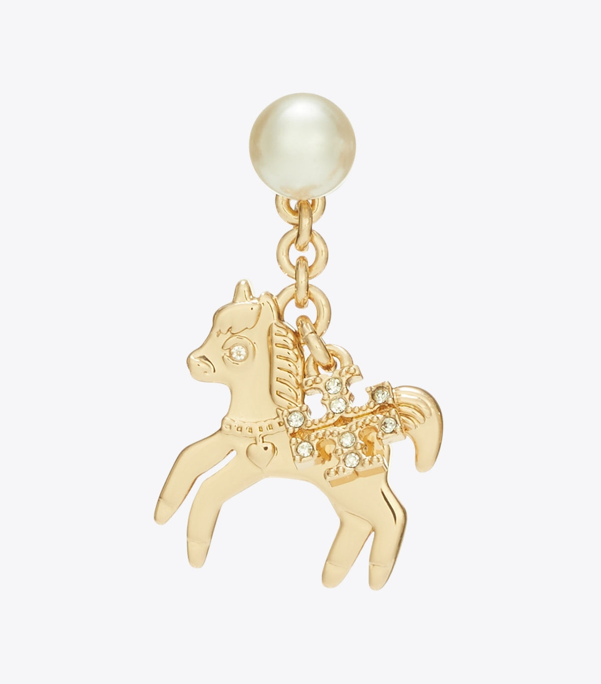Curiosity Horse Charm Earrings - Tory Gold / Pearl | Tory Burch Special Offer