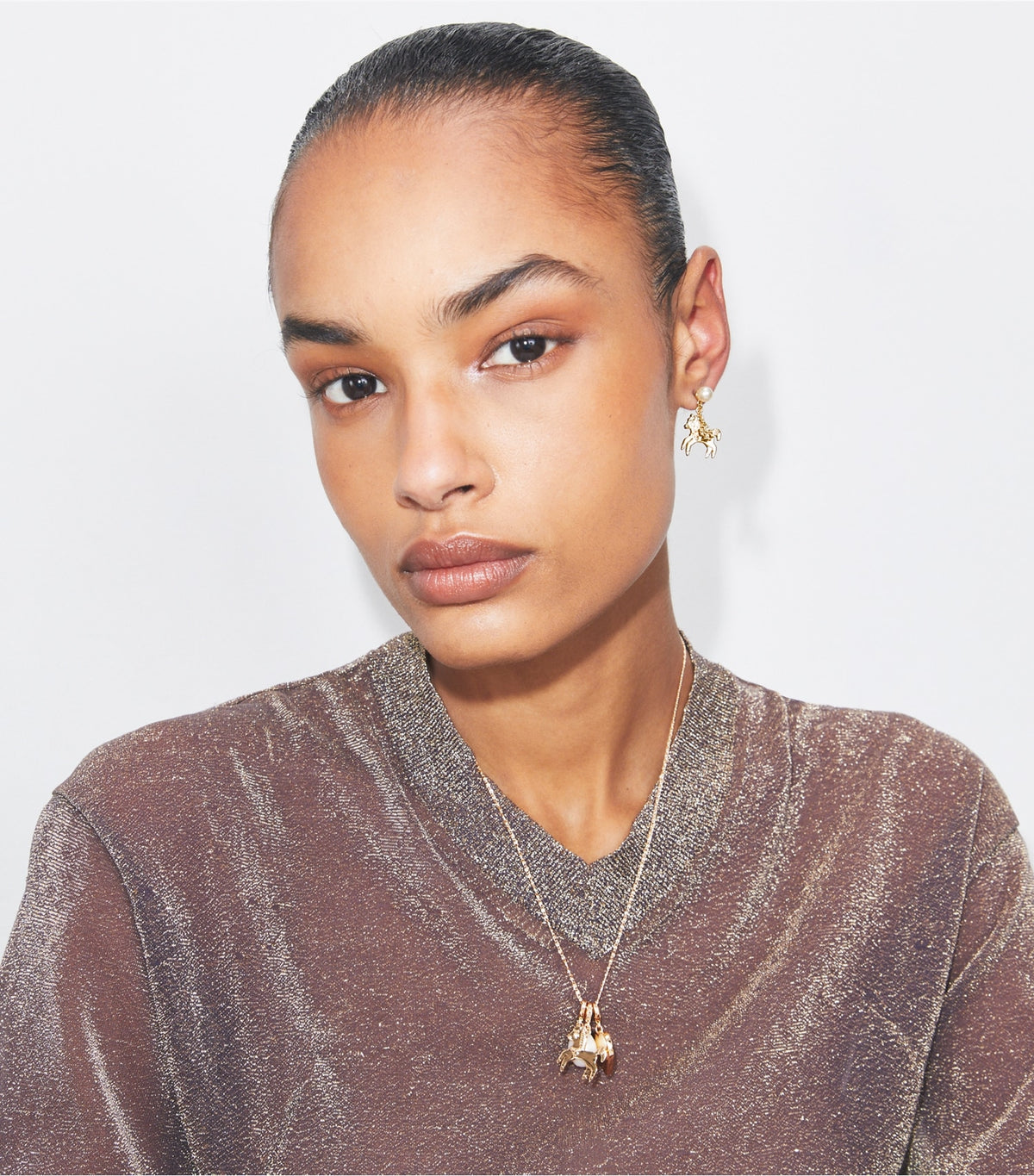 Curiosity Horse Charm Earrings - Tory Gold / Pearl | Tory Burch Special Offer