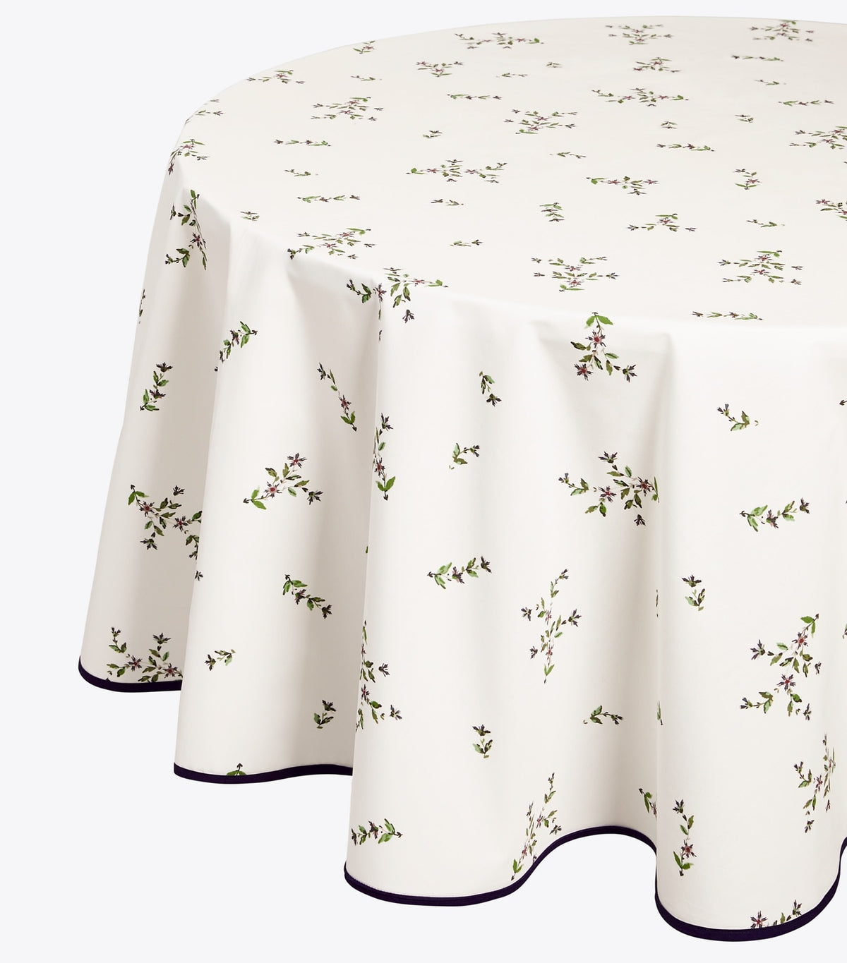 Jolie Fleur Round Tablecloth, 132" - New Ivory | Tory Burch Hot Sale