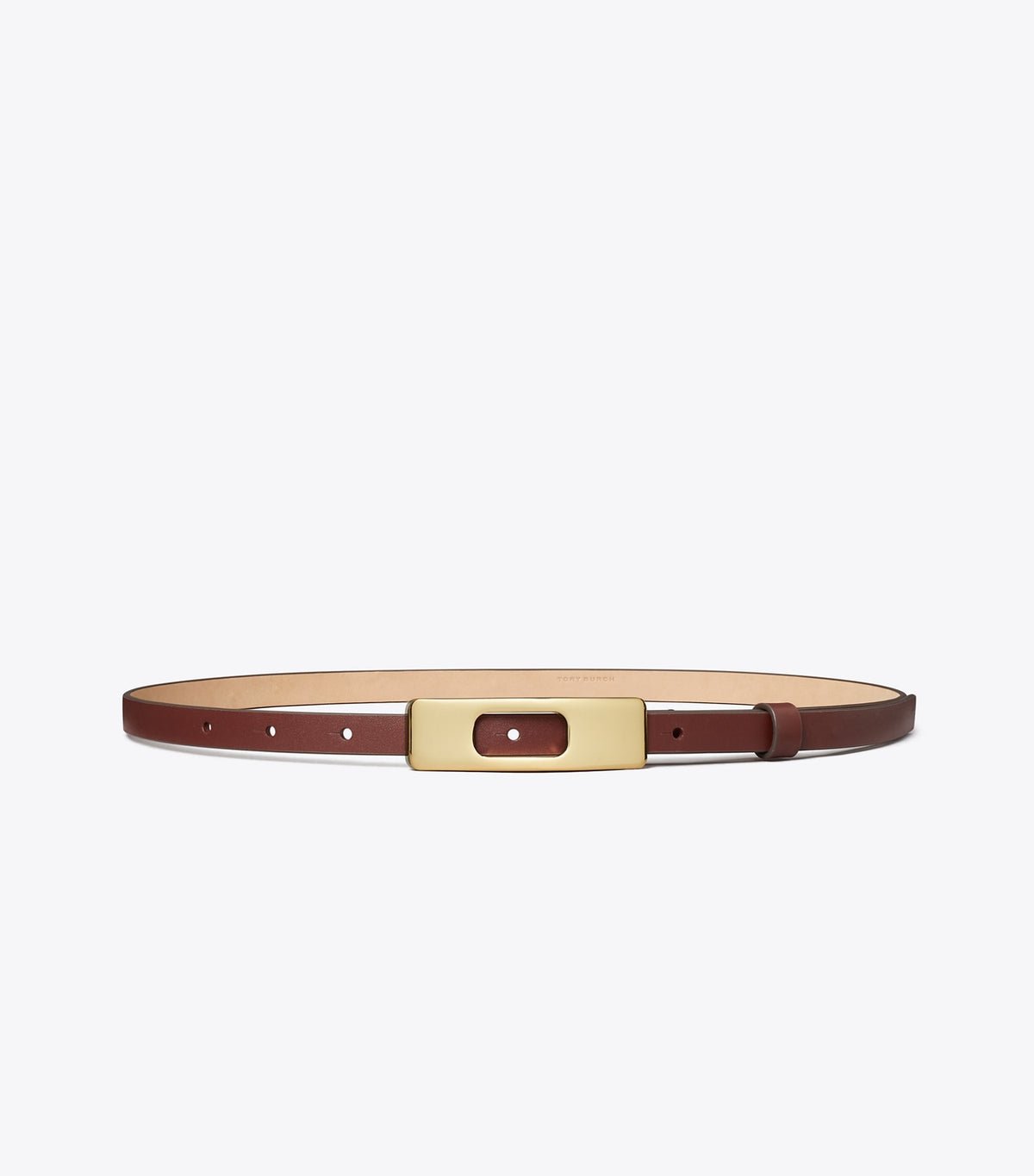 Buckle Belt - Dark Cabernet / Gold | Tory Burch Great Value