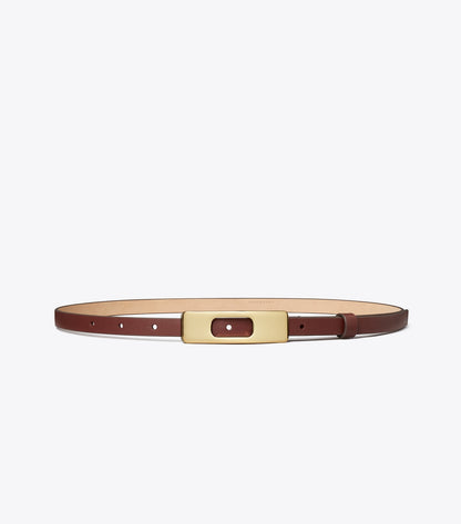 Buckle Belt - Dark Cabernet / Gold | Tory Burch Great Value