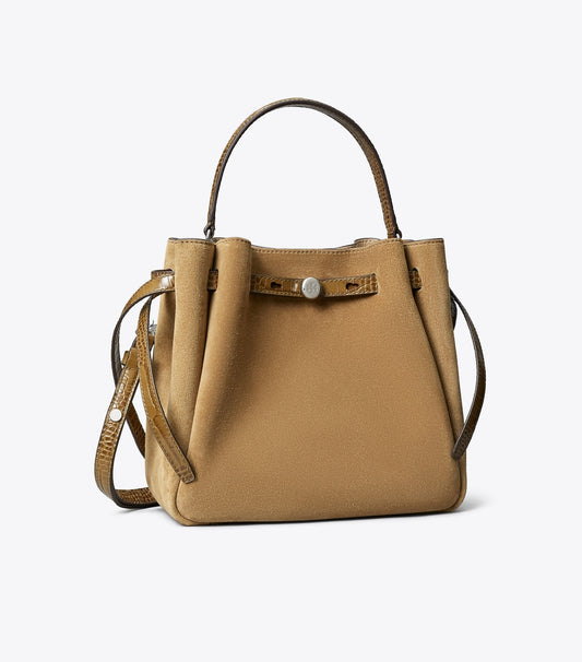 Romy Suede Bucket Bag - Stone | Tory Burch Trending
