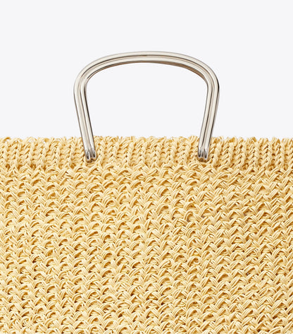 Large Crocheted Tote - Natural | Tory Burch New