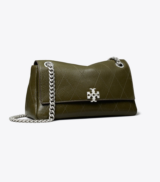Small Charlie Quilted Shoulder Bag - Dark Olive | Tory Burch Signature