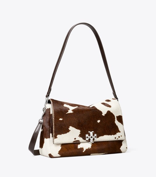Charlie Calf Hair Shoulder Bag - Mocha Brown / Shea Butter | Tory Burch Value