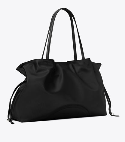 Ella Nylon Drawstring Tote - Black | Tory Burch Best Seller