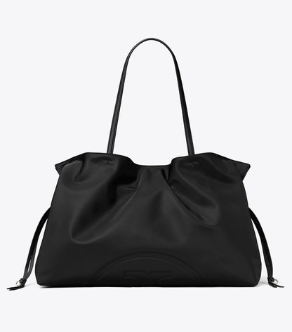 Ella Nylon Drawstring Tote - Black | Tory Burch Best Seller