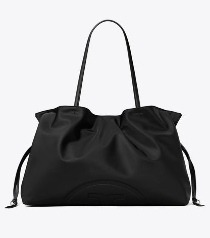 Ella Nylon Drawstring Tote - Black | Tory Burch Best Seller