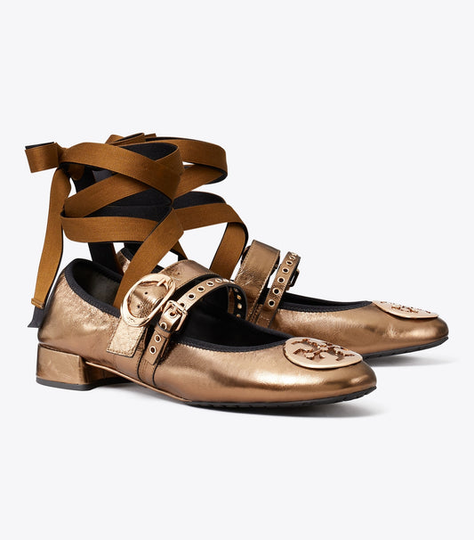 Reva Punk Heeled Ballet - Copper Freeze / Copper | Tory Burch Best Price