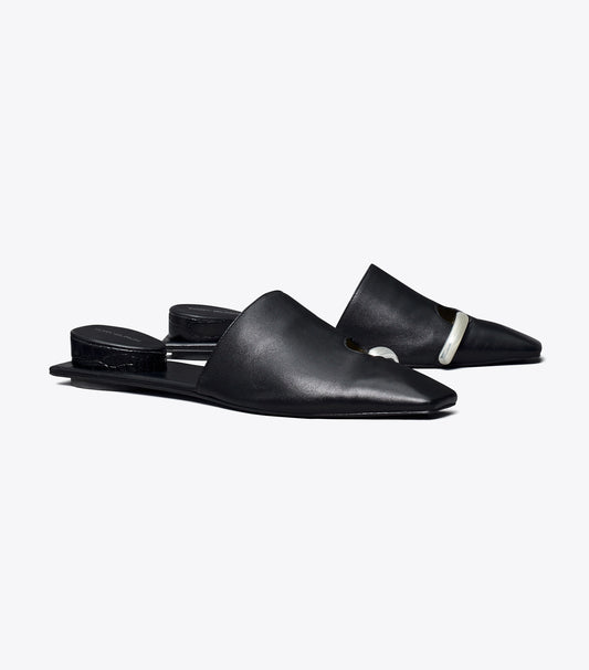 Pierced Mule - Perfect Black / Silver | Tory Burch Popular