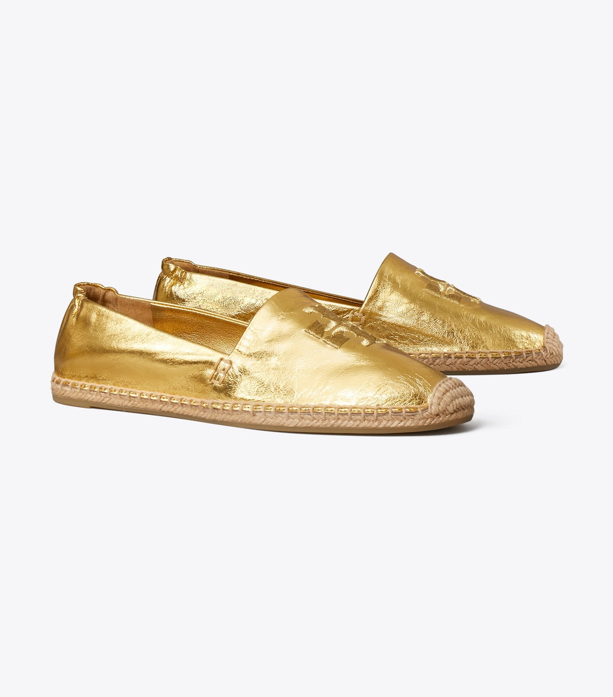 Double T Espadrille - Gold Leaf | Tory Burch Latest