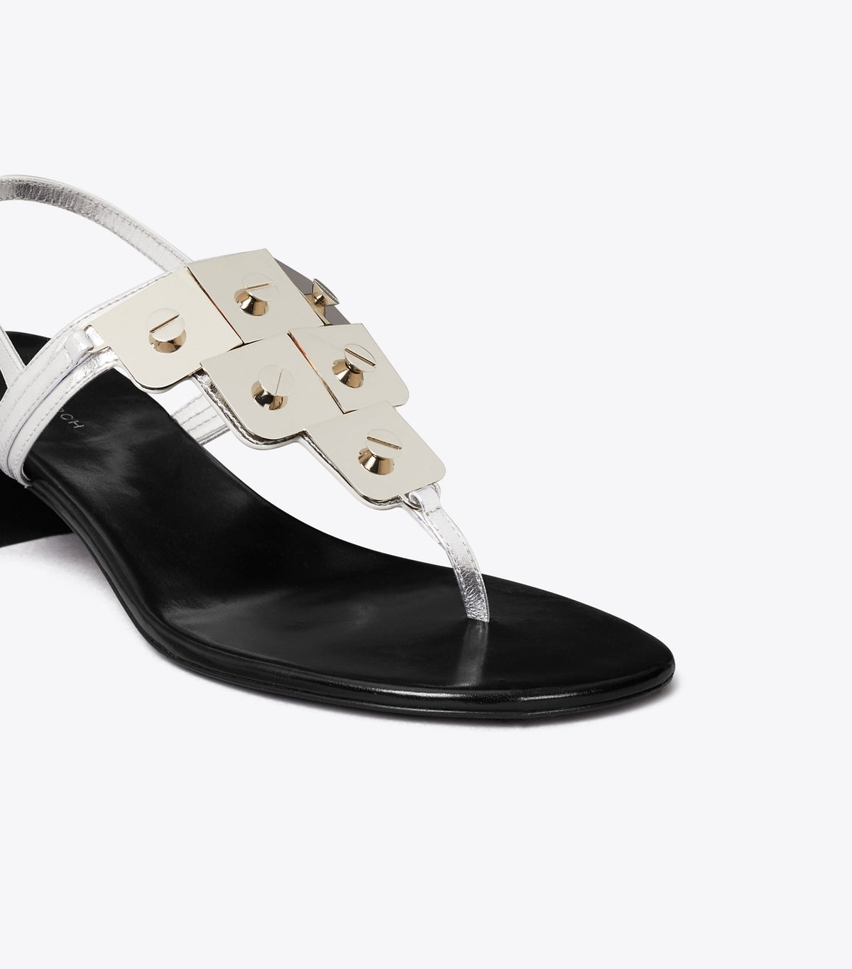 Gladiator Capri Heeled Sandal - Silver | Tory Burch Signature